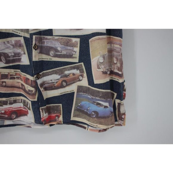 Vintage Reyn spooner Mens XL car print hawaiian shirt Ferrari lamborghini jaguar - Picture 2 of 10